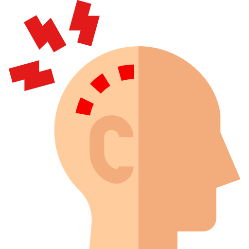 red pain circle back head