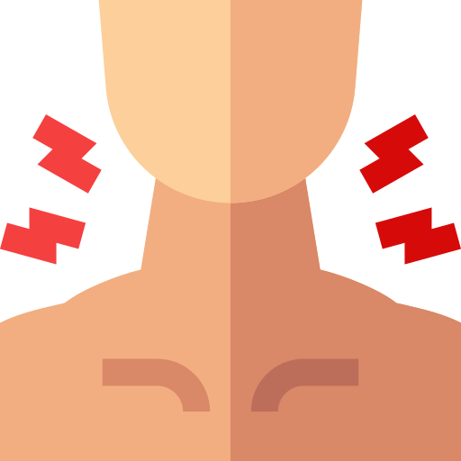 red pain circle neck