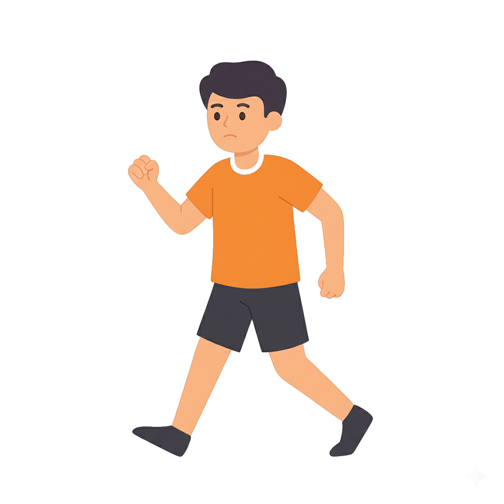 Walking usual distance