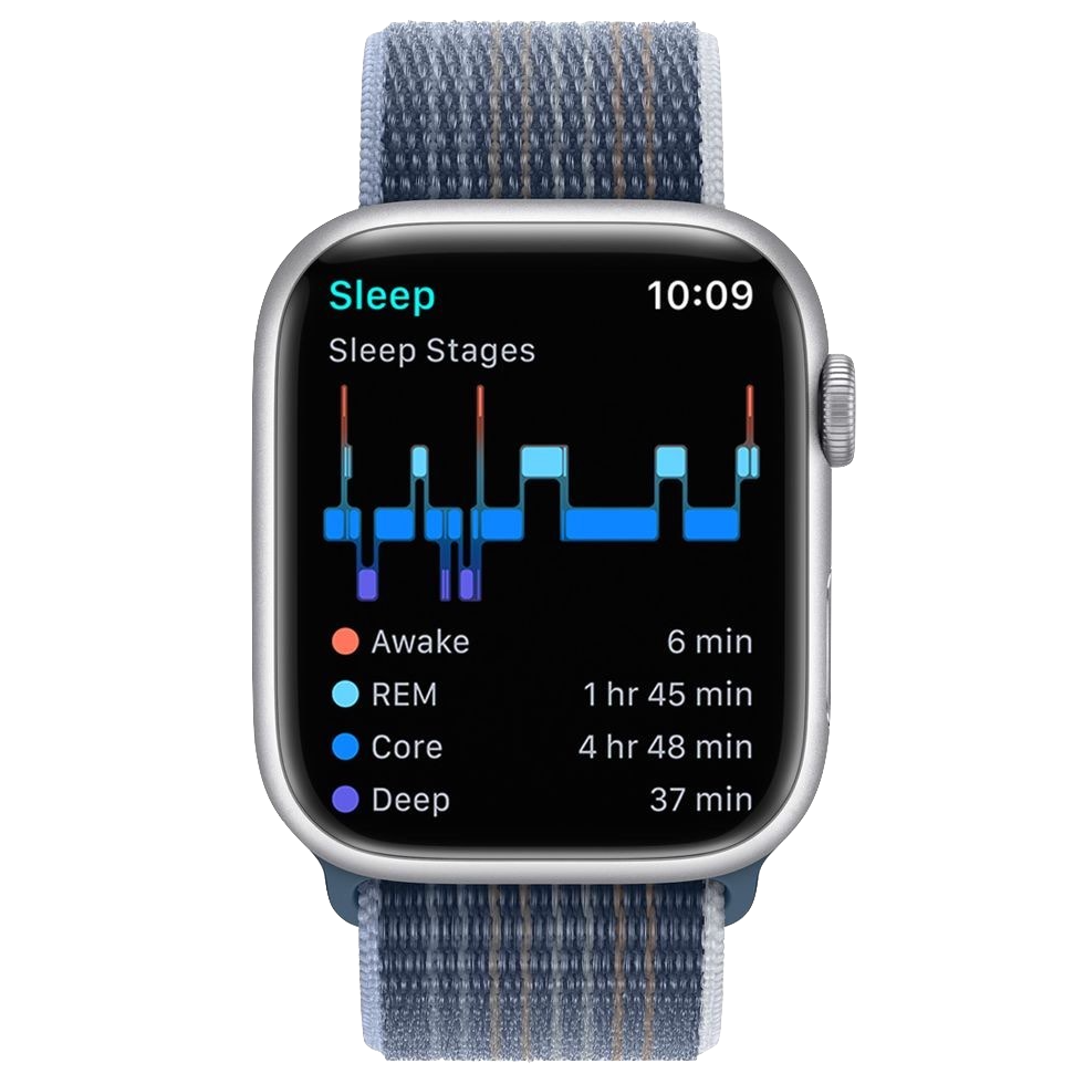 Apple Watch Series 8 showing sleep stage data