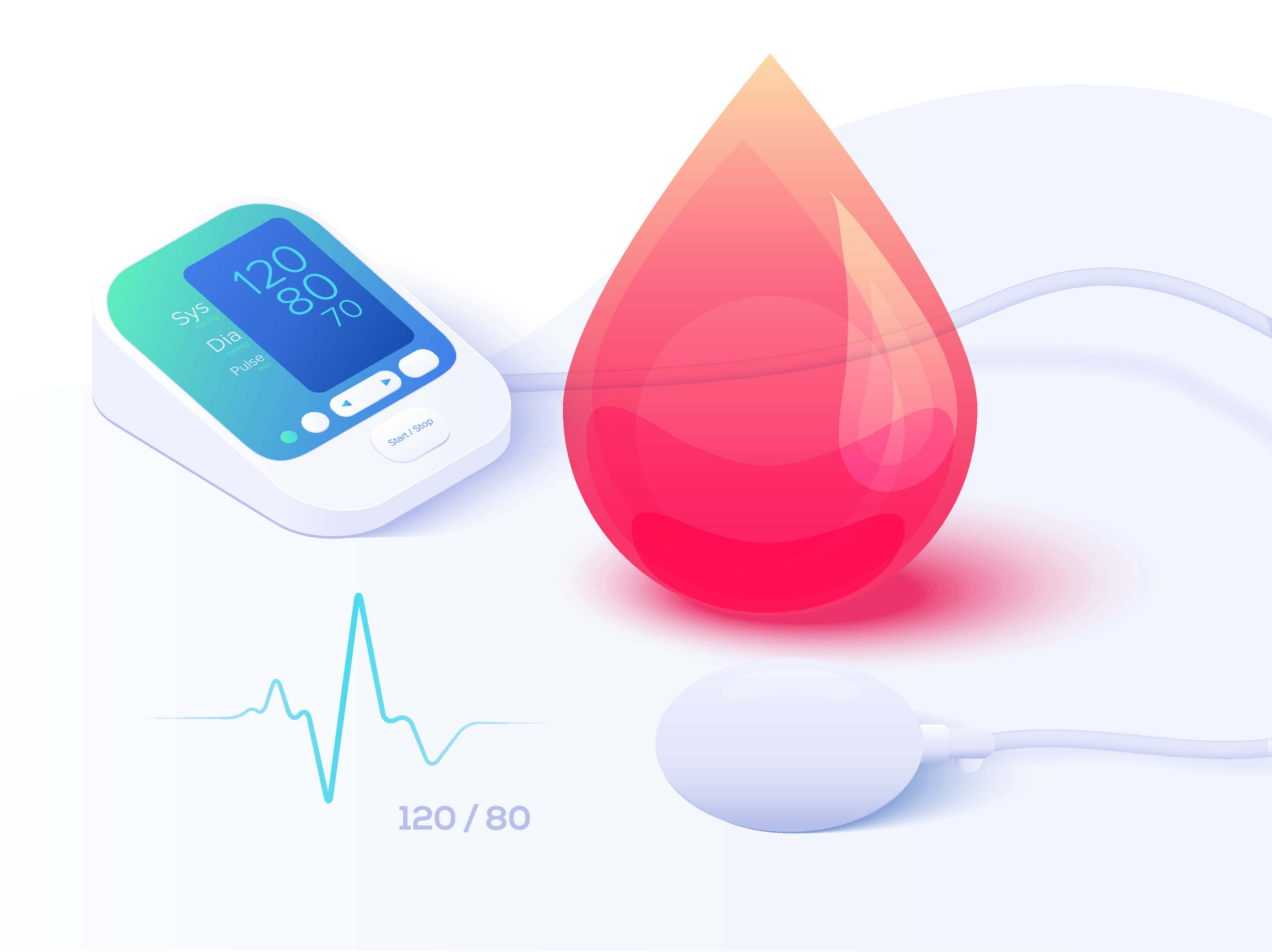 Blood pressure vector image