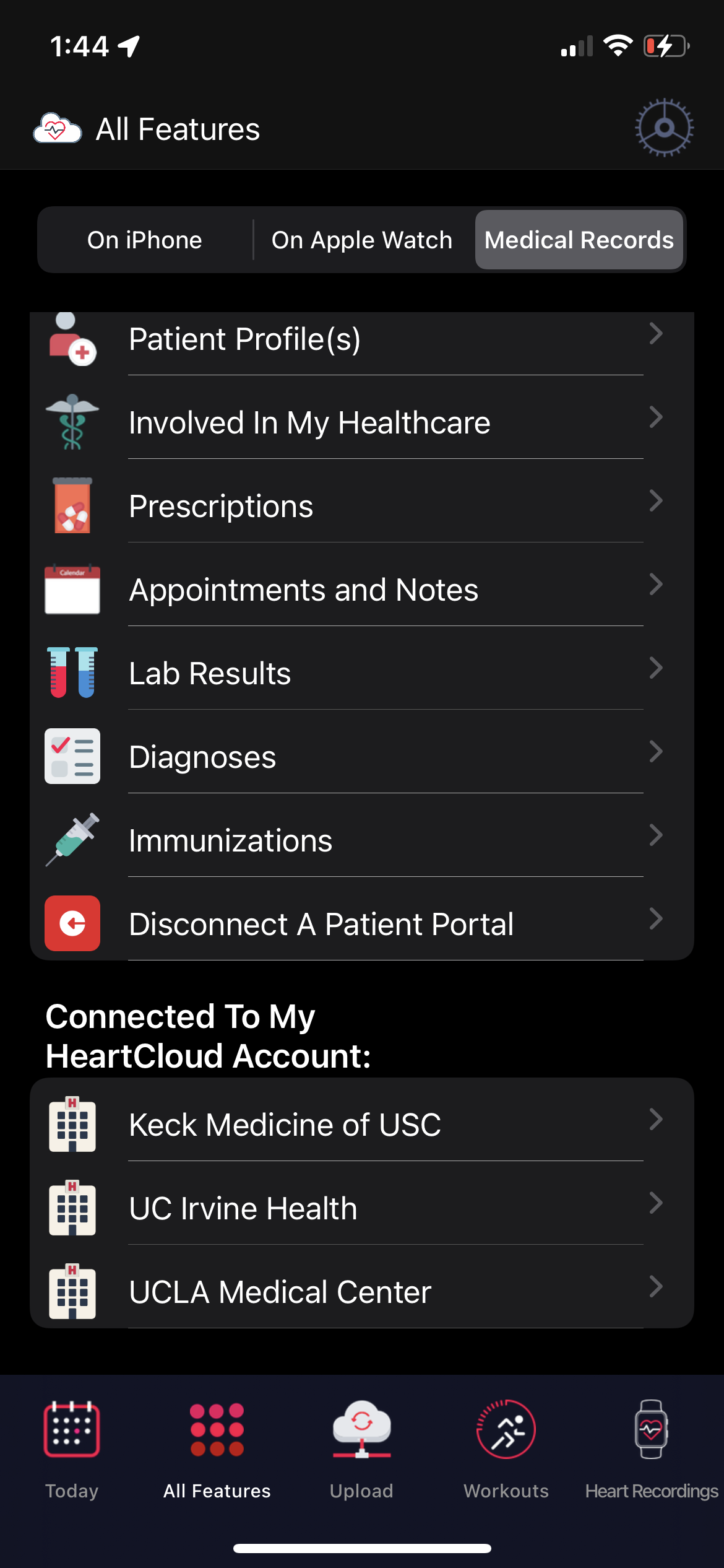 HeartCloud Sync app screenshot